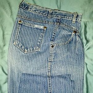 Zena Vintage 80’s Mom Jeans Blue Pinstripes Size 10